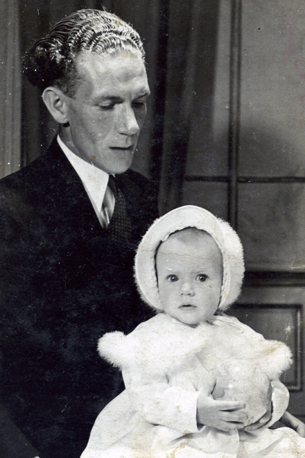 Richard Porter and his daughter Maureen<br>A Studio Photograph taken in Guernsey 1938