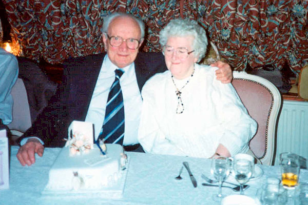 Frank and Elsie Richardson celebrating Frank's 80th Birthday (1993)