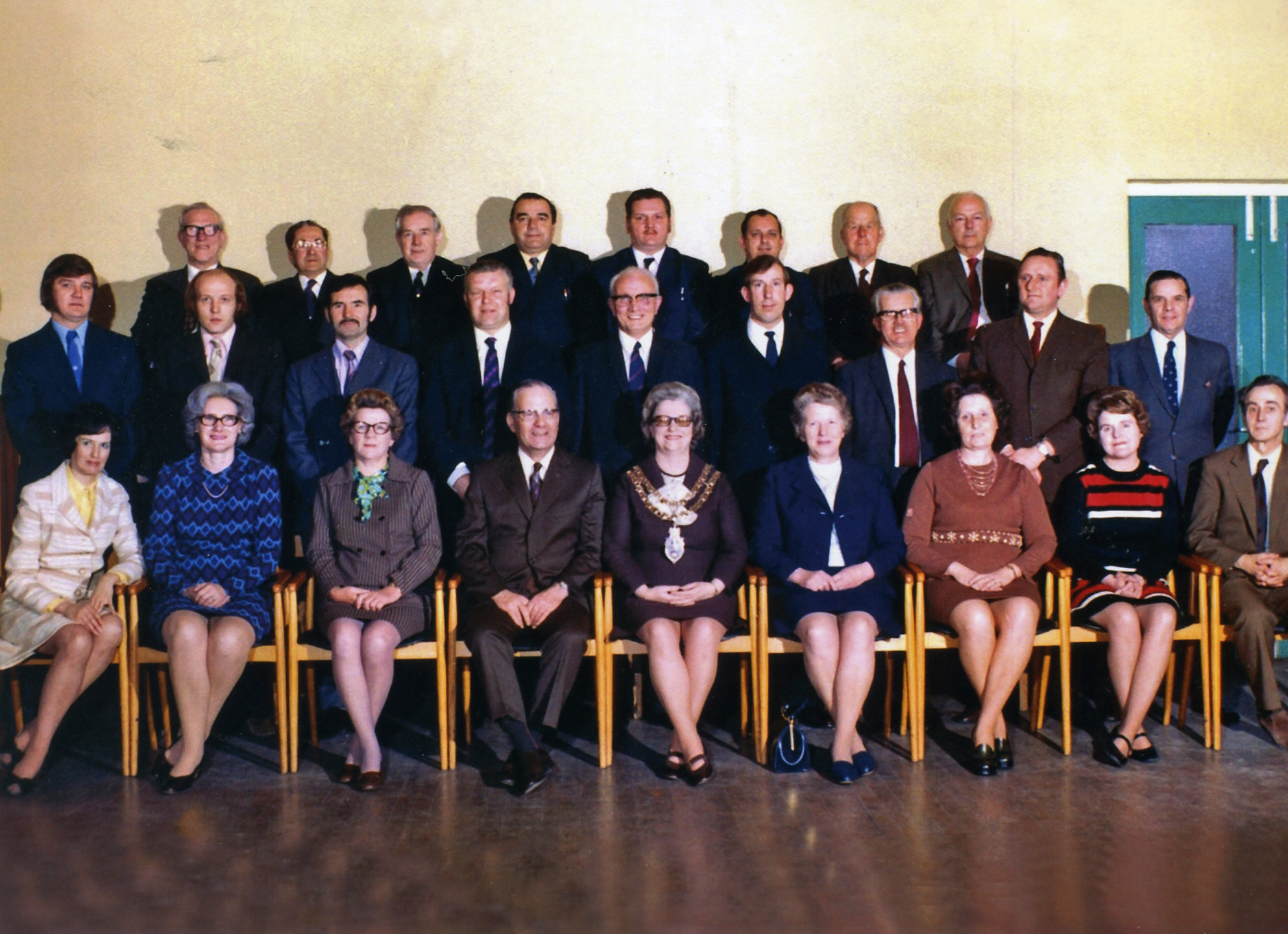Photograph of Rothwell Council - Frank can be seen in the center of the second row